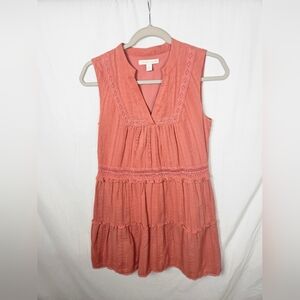 Chelsea & Violet Peach Sleeveless Midi Dress